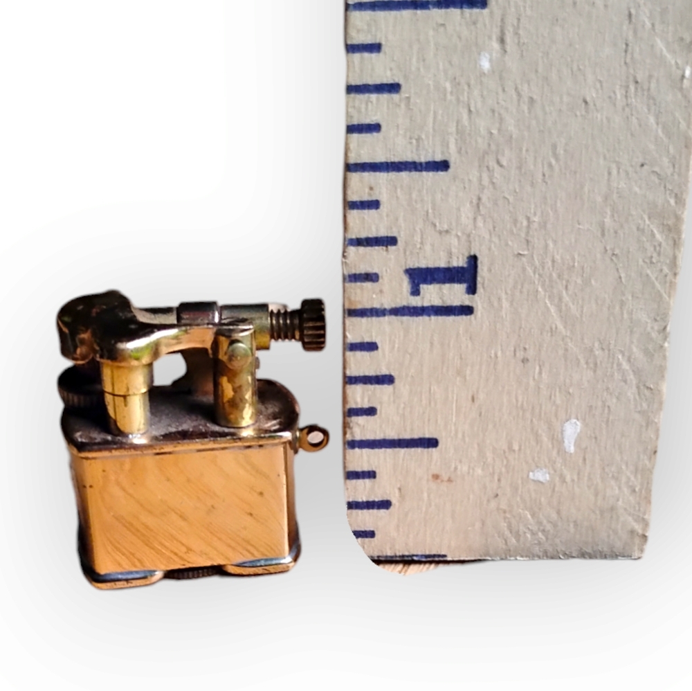 Vintage Golden Wheel Vintage Brass Mini Lighter - Picture 7 of 7